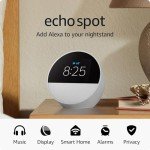Smart Alarm Clock with Alexa - Glacier White