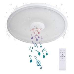 Smart LED Ceiling Light with Bluetooth Speaker, 11 Inch