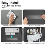 Bathroom Toothbrush Holder with Dispenser and Organizer