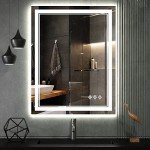 LED Backlit Bathroom Mirror with Anti-Fog, 24x32 Inch