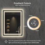 LED Backlit Bathroom Mirror with Anti-Fog, 24x32 Inch