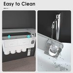 Bathroom Toothbrush Holder with Dispenser and Organizer