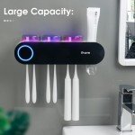 Wall-Mounted UV Toothbrush Holder and Sanitizer Set