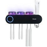 Wall-Mounted UV Toothbrush Holder and Sanitizer Set