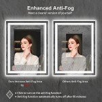 LED Backlit Bathroom Mirror with Anti-Fog, 24x32 Inch