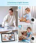 ieGeek 2.5K Split-Screen Baby Monitor with Cameras