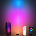 Smart RGB LED Corner Floor Lamp with App Control