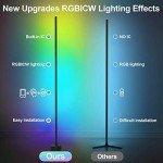 Smart RGB LED Corner Floor Lamp with App Control