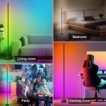 Smart RGB LED Corner Floor Lamp with App Control