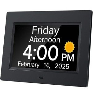 Mitoart Digital Alarm Clock for Seniors - Black