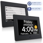 Mitoart Digital Alarm Clock for Seniors - Black