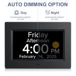 Mitoart Digital Alarm Clock for Seniors - Black