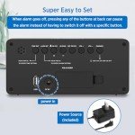 Peakeep Loud Digital Alarm Clock with USB Charger