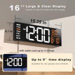 JALL 16" Digital Wall Clock with Countdown Timer