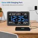 DreamSky Large Digital Clock with Date & Time