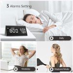 Wooden LED Digital Alarm Clock with 3 Alarms