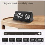 Wooden LED Digital Alarm Clock with 3 Alarms
