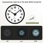 WallarGe Silent Night Light Digital Wall Clock
