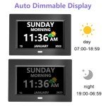 Digital Day & Date Clock for Seniors - 7 Inch