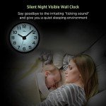 WallarGe Silent Night Light Digital Wall Clock