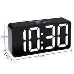 DreamSky Small Digital Alarm Clock with USB Charging