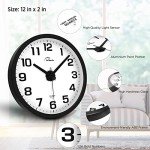 WallarGe Silent Night Light Digital Wall Clock