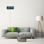 LED Digital Wall Clock with RGB Display