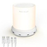 Compact Bedside Lamp with USB Ports - Dimmable