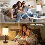 Versatile Bedside Lamp with USB Ports and 3 Colors