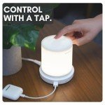 Compact Bedside Lamp with USB Ports - Dimmable