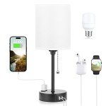 Versatile Bedside Lamp with USB Ports and 3 Colors