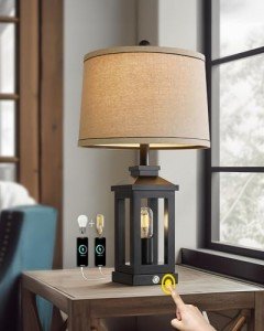 G-SAFAVA Retro Farmhouse Touch Control Table Lamp