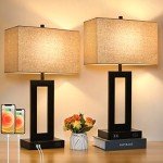 2-Pack Touch Control USB Table Lamps with Dimming