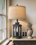 G-SAFAVA Retro Farmhouse Touch Control Table Lamp