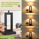 2-Pack Touch Control USB Table Lamps with Dimming