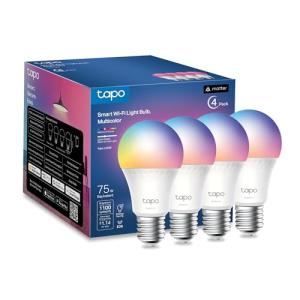 Tapo TP-Link WiFi Smart Light Bulbs, 4-Pack