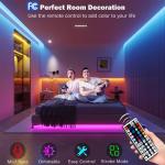 Leeleberd 100ft Music Sync RGB LED Strip Lights