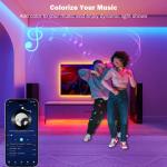 Leeleberd 100ft Music Sync RGB LED Strip Lights