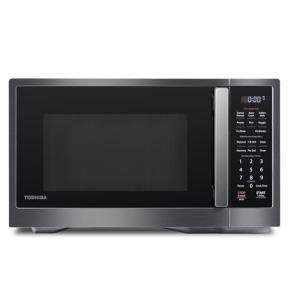 TOSHIBA 1.2 Cu Ft Countertop Microwave Oven - Black Steel