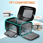 Expandable Pet Carrier on Wheels for Small Dogs, Cats