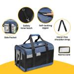 Airline Approved Soft-Sided Cat Dog Carrier - Blue