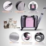 Airline Approved Pet Carrier on Wheels for Cats