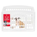 24" Dog Playpen with Door for Small Pets