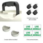 Medium Gray Rolling Travel Dog Crate