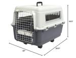 Medium Gray Rolling Travel Dog Crate