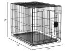 Portable Collapsible Metal Dog Crate with Tray