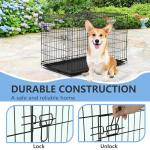 30-Inch Folding Dog Kennel Cage with Double Door