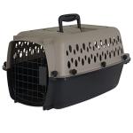 Petmate Vari Dog Kennel Portable Airline-Friendly Dog Carriers & Crates for Small Dogs, Durable Plastic, Pet Carrier For Home and Travel, XS Extra Small 19" For Dogs Up To 10 Lbs, Taupe and Black