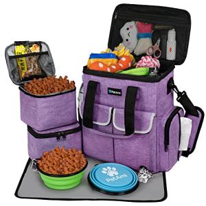 PetAmi Dog Travel Bag with Food Containers & Bowls