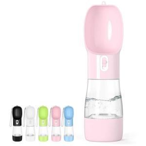 Portable Dog Water Bottle with Bowl and Container